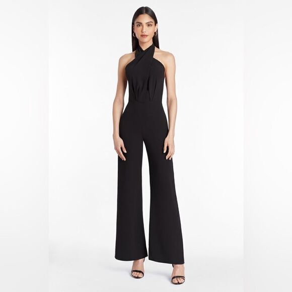 Amanda Uprichard Mezcal Black Jumpsuit Backless Size XL - Picture 7 of 13